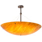 Meyda Lighting Cypola 36" 6-Light Mahogany Bronze Inverted Pendant Light With Ambra Siena Idalight Shade Glass