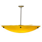 Meyda Lighting Cypola 36" 6-Light Oil Rubbed Bronze Inverted Pendant Light With Beige Tawnrock Idalight Shade Glass