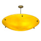 Meyda Lighting Cypola 36" 6-Light Oil Rubbed Bronze Inverted Pendant Light With Beige Tawnrock Idalight Shade Glass