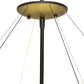 Meyda Lighting Cypola 36" 6-Light Oil Rubbed Bronze Inverted Pendant Light With Beige Tawnrock Idalight Shade Glass