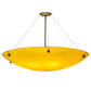 Meyda Lighting Cypola 36" 6-Light Oil Rubbed Bronze Inverted Pendant Light With Beige Tawnrock Idalight Shade Glass