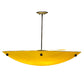 Meyda Lighting Cypola 36" 6-Light Oil Rubbed Bronze Inverted Pendant Light With Beige Tawnyrock Acrylic Shade