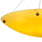 Meyda Lighting Cypola 36" 6-Light Oil Rubbed Bronze Inverted Pendant Light With Beige Tawnyrock Acrylic Shade