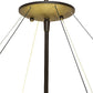 Meyda Lighting Cypola 36" 6-Light Oil Rubbed Bronze Inverted Pendant Light With Beige Tawnyrock Acrylic Shade