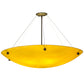 Meyda Lighting Cypola 36" 6-Light Oil Rubbed Bronze Inverted Pendant Light With Beige Tawnyrock Acrylic Shade