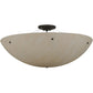 Meyda Lighting Cypola 36" 6-Light Oil Rubbed Bronze Inverted Pendant Light With Whitestone Idalight Shade Glass