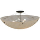 Meyda Lighting Cypola 36" 6-Light Oil Rubbed Bronze Inverted Pendant Light With Whitestone Idalight Shade Glass