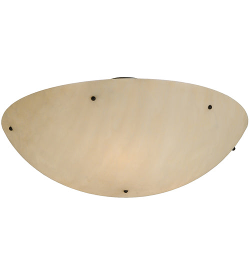 Meyda Lighting Cypola 36" 6-Light Oil Rubbed Bronze Inverted Pendant Light With Whitestone Idalight Shade Glass