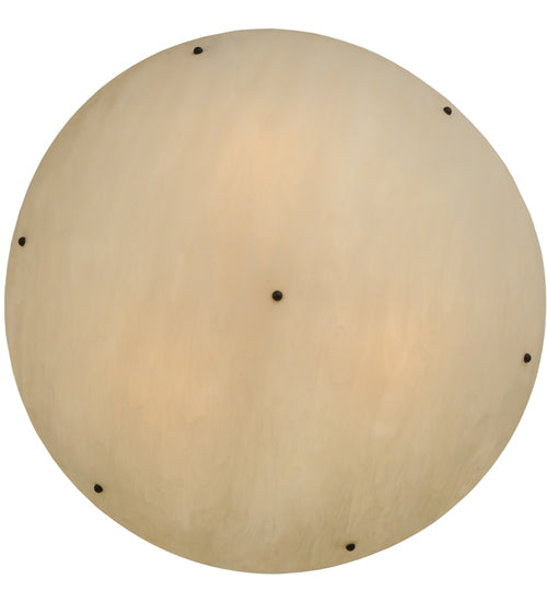 Meyda Lighting Cypola 36" 6-Light Oil Rubbed Bronze Inverted Pendant Light With Whitestone Idalight Shade Glass
