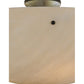 Meyda Lighting Cypola 36" 6-Light Oil Rubbed Bronze Inverted Pendant Light With Whitestone Idalight Shade Glass