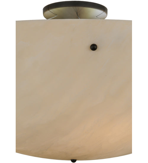 Meyda Lighting Cypola 36" 6-Light Oil Rubbed Bronze Inverted Pendant Light With Whitestone Idalight Shade Glass