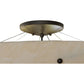 Meyda Lighting Cypola 36" 6-Light Oil Rubbed Bronze Inverted Pendant Light With Whitestone Idalight Shade Glass