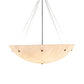 Meyda Lighting Cypola 36" 6-Light Solar Black Inverted Pendant Light With Beige Alabaster Idalight Shade