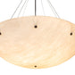 Meyda Lighting Cypola 36" 6-Light Solar Black Inverted Pendant Light With Beige Alabaster Idalight Shade