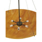 Meyda Lighting Cypola 36" 6-Light Timeless Bronze Inverted Pendant Light With Ambra Siena Idalight Shade