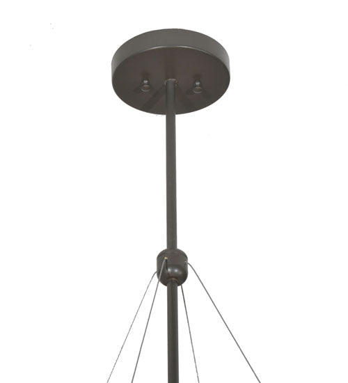 Meyda Lighting Cypola 36" 6-Light Timeless Bronze Inverted Pendant Light With Ambra Siena Idalight Shade