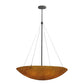 Meyda Lighting Cypola 36" 6-Light Timeless Bronze Inverted Pendant Light With Ambra Siena Idalight Shade