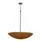 Meyda Lighting Cypola 36" 6-Light Timeless Bronze Inverted Pendant Light With Ambra Siena Idalight Shade