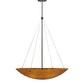 Meyda Lighting Cypola 36" 6-Light Timeless Bronze Inverted Pendant Light With Ambra Siena Idalight Shade