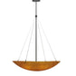 Meyda Lighting Cypola 36" 6-Light Timeless Bronze Inverted Pendant Light With Ambra Siena Idalight Shade