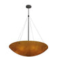 Meyda Lighting Cypola 36" 6-Light Timeless Bronze Inverted Pendant Light With Ambra Siena Idalight Shade