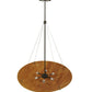 Meyda Lighting Cypola 36" 6-Light Timeless Bronze Inverted Pendant Light With Ambra Siena Idalight Shade