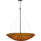 Meyda Lighting Cypola 36" 6-Light Timeless Bronze Inverted Pendant Light With Ambra Siena Idalight Shade
