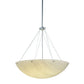 Meyda Lighting Cypola 36" 8-Light Brushed Nickel Alabaster Inverted Pendant Light With Beige Fleshtone Idalight Shade