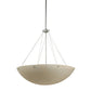 Meyda Lighting Cypola 36" 8-Light Brushed Nickel Alabaster Inverted Pendant Light With Beige Fleshtone Idalight Shade