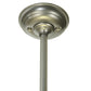 Meyda Lighting Cypola 36" 8-Light Brushed Nickel Alabaster Inverted Pendant Light With Beige Fleshtone Idalight Shade