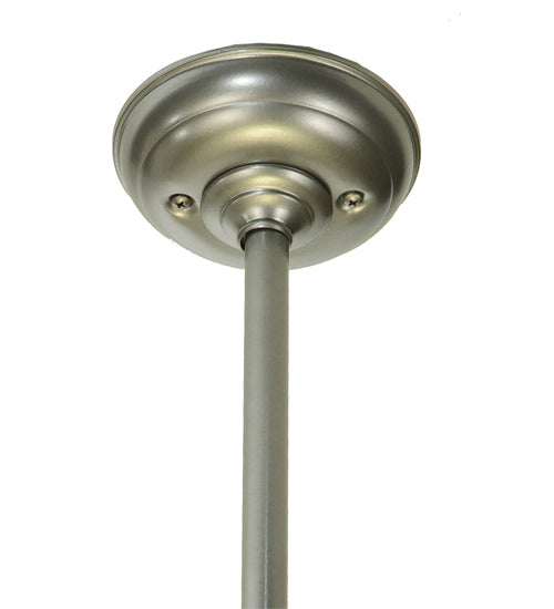 Meyda Lighting Cypola 36" 8-Light Brushed Nickel Alabaster Inverted Pendant Light With Beige Fleshtone Idalight Shade