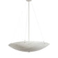 Meyda Lighting Cypola 36" 8-Light Nickel Inverted Pendant Light With Whitestone Idalight Shade