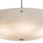 Meyda Lighting Cypola 36" 8-Light Nickel Inverted Pendant Light With Whitestone Idalight Shade