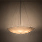 Meyda Lighting Cypola 36" 8-Light Nickel Inverted Pendant Light With Whitestone Idalight Shade Glass