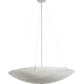 Meyda Lighting Cypola 36" 8-Light Nickel Inverted Pendant Light With Whitestone Idalight Shade Glass