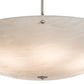 Meyda Lighting Cypola 36" 8-Light Nickel Inverted Pendant Light With Whitestone Idalight Shade Glass