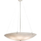 Meyda Lighting Cypola 36" 8-Light Nickel Inverted Pendant Light With Whitestone Idalight Shade Glass