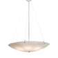 Meyda Lighting Cypola 36" 8-Light Nickel Inverted Pendant Light With Whitestone Idalight Shade