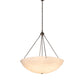 Meyda Lighting Cypola 43" 8-Light Oil Rubbed Bronze Inverted Pendant Light With Beige Fleshtone Idalight Shade