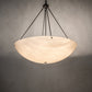 Meyda Lighting Cypola 43" 8-Light Oil Rubbed Bronze Inverted Pendant Light With Beige Fleshtone Idalight Shade