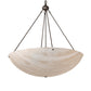 Meyda Lighting Cypola 43" 8-Light Oil Rubbed Bronze Inverted Pendant Light With Beige Fleshtone Idalight Shade