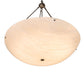 Meyda Lighting Cypola 43" 8-Light Oil Rubbed Bronze Inverted Pendant Light With Beige Fleshtone Idalight Shade