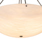 Meyda Lighting Cypola 43" 8-Light Oil Rubbed Bronze Inverted Pendant Light With Beige Fleshtone Idalight Shade