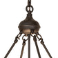 Meyda Lighting Cypola 43" 8-Light Oil Rubbed Bronze Inverted Pendant Light With Beige Fleshtone Idalight Shade