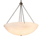 Meyda Lighting Cypola 43" 8-Light Oil Rubbed Bronze Inverted Pendant Light With Beige Fleshtone Idalight Shade