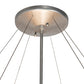 Meyda Lighting Cypola 48" 8-Light Brushed Nickel Powder Coat Inverted Pendant Light With Ambra Siena Idalight Shade