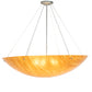 Meyda Lighting Cypola 48" 8-Light Brushed Nickel Powder Coat Inverted Pendant Light With Ambra Siena Idalight Shade