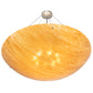 Meyda Lighting Cypola 48" 8-Light Brushed Nickel Powder Coat Inverted Pendant Light With Ambra Siena Idalight Shade
