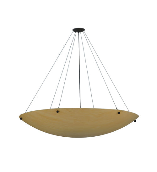 Meyda Lighting Cypola 48" 8-Light Oil Rubbed Bronze Inverted Pendant Light With Amber Tawnyrock Idalight Shade