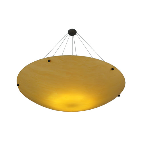 Meyda Lighting Cypola 48" 8-Light Oil Rubbed Bronze Inverted Pendant Light With Amber Tawnyrock Idalight Shade